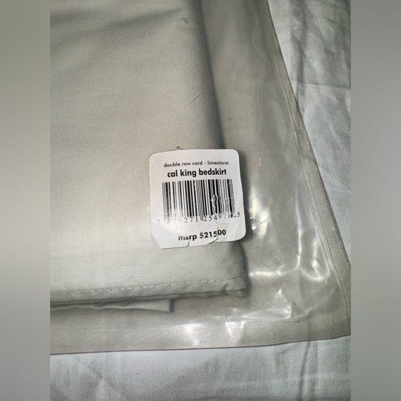 Calvin Klein Double Row Cord Limestone California King Bedskirt Msrp$215.00 - Picture 3 of 5